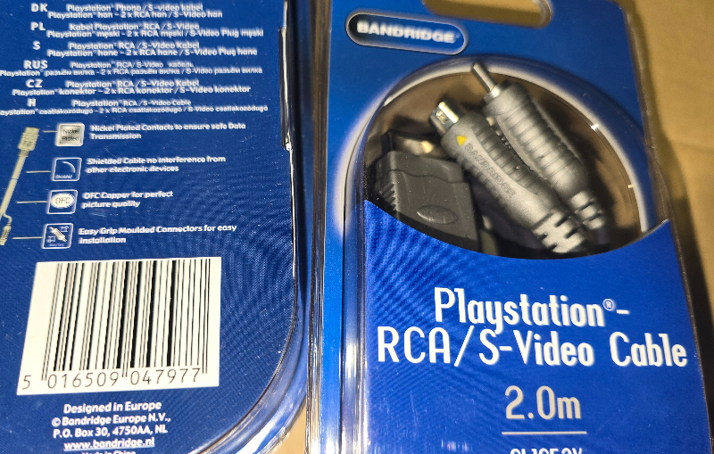 Playstation RCA/S-Video Cable