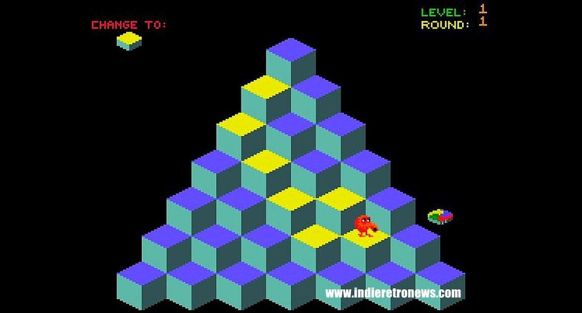 Indie Retro News: Q*Bert - An Arcade classic is coming to the Amstrad CPC Plus, with a beta now available!