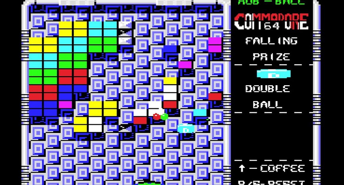 Indie Retro News: Rob-Ball - An Arkanoid clone makes an appearance on the C64 via Hanyic.Robert