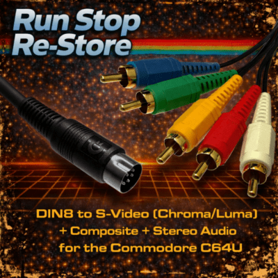 S-Video (Chroma/Luma) + Composite & Stereo Audio cable for the C64 Ultimate