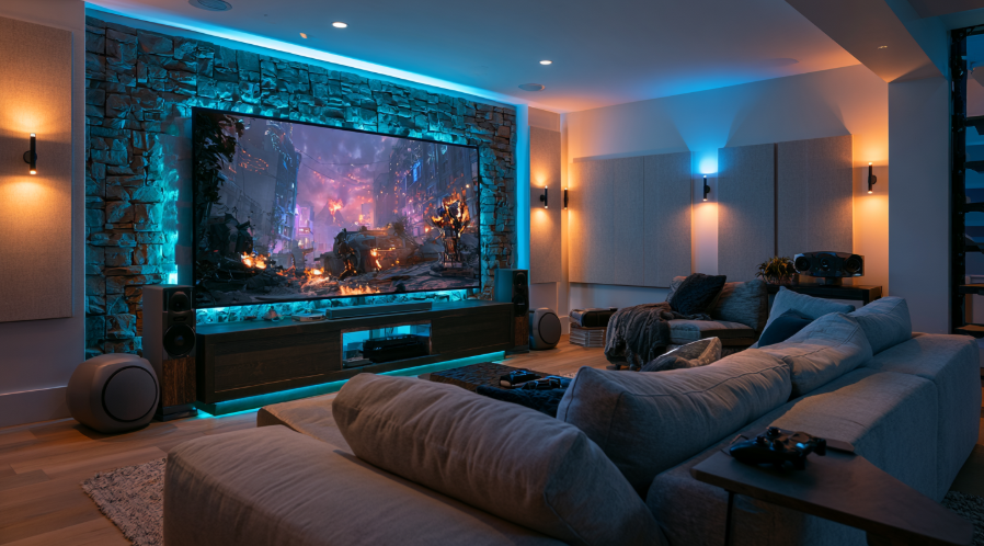 How to Add Room-Filling Sound to a Home Game Room or Man Cave