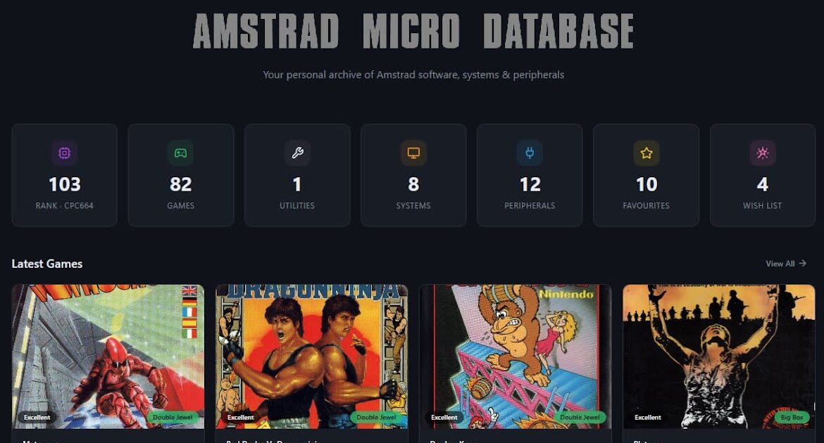 Indie Retro News: Amstrad Micro Database