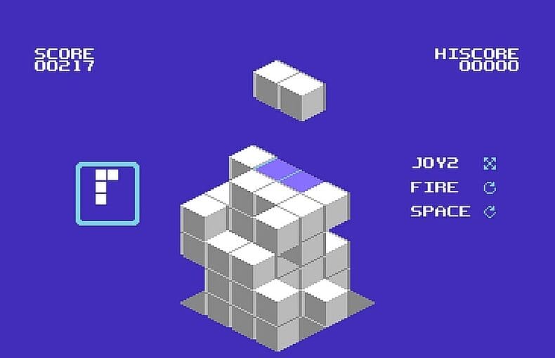 Indie Retro News: TetrISO - Tetris meets isometric puzzle strategy in this new C64 game by Roman Werner