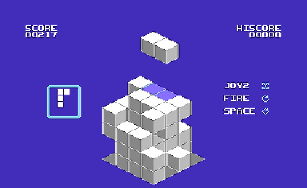 Indie Retro News: TetrISO - Tetris meets isometric puzzle strategy in this new C64 game by Roman Werner