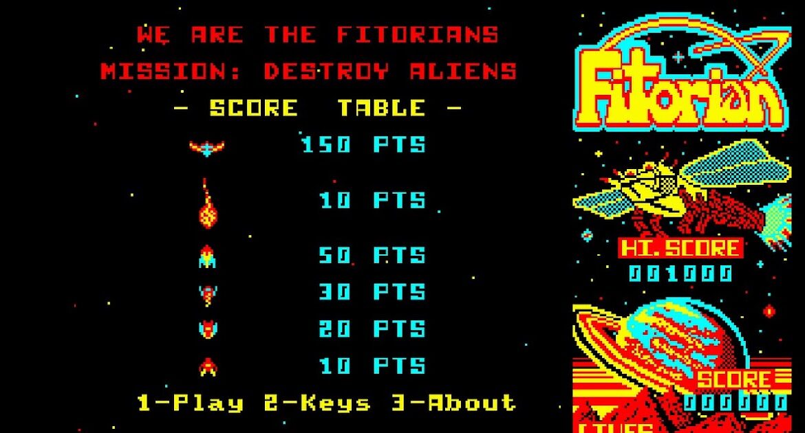 Indie Retro News: Fitorian - A rather decent Galaxian clone for the Amstrad CPC by fitosoft