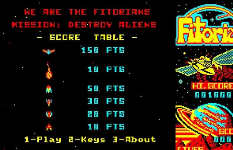 Indie Retro News: Fitorian - A rather decent Galaxian clone for the Amstrad CPC by fitosoft