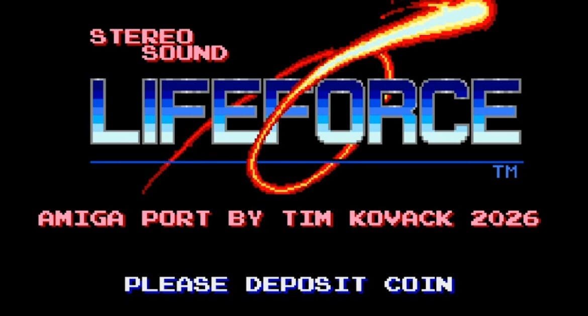 Indie Retro News: Lifeforce - 1980's scrolling shooter by Konami for arcades gets an Amiga port via TjLaZer